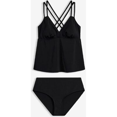 bonprix Tankini med korsade axelband, snabbtorkande material (2 delar) bonprix Tankini med korsade axelband, snabbtorkande material (2 delar)
