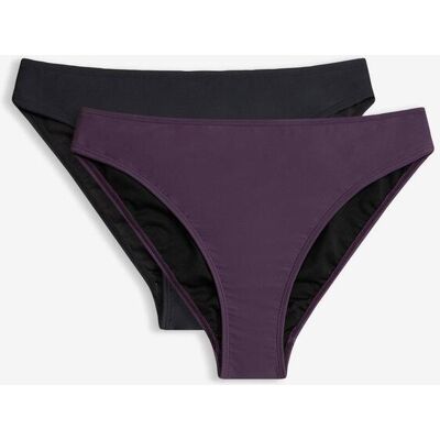 bonprix Bikinibyxa med högt skurna benöppningar (2-pack) bonprix Bikinibyxa med högt skurna benöppningar (2-pack)