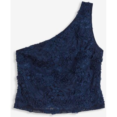 bonprix One shoulder-linne med broderi bonprix One shoulder-linne med broderi