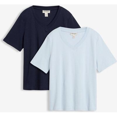 bonprix Topp i stabil jersey av ekologisk bomull (2-pack) bonprix Topp i stabil jersey av ekologisk bomull (2-pack)
