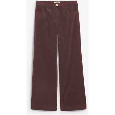 bonprix Vid stretchig manchesterbyxa med hög midja bonprix Vid stretchig manchesterbyxa med hög midja