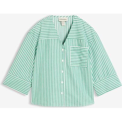 bonprix Randig blus i bomull bonprix Randig blus i bomull
