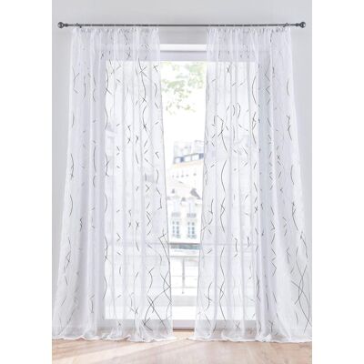 bonprix Gardin med glansigt mönster och återvunnen polyester (1-pack) bonprix Gardin med glansigt mönster och återvunnen polyester (1-pack)