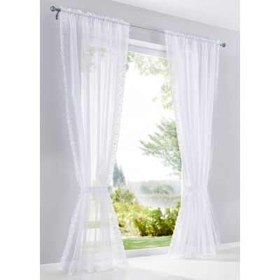 bonprix Gardin med broderi och omtag (1-pack) bonprix Gardin med broderi och omtag (1-pack)