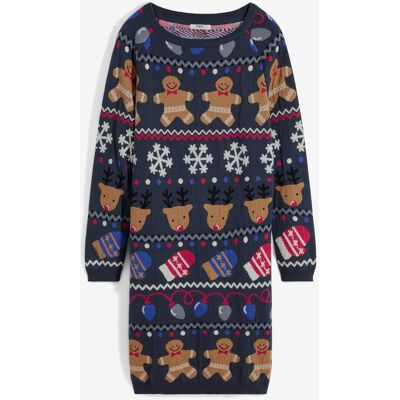 bonprix Kort stickad klänning med pepparkakor bonprix Kort stickad klänning med pepparkakor