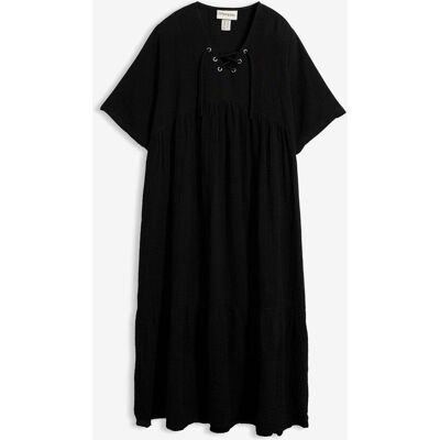 bonprix Mellanlång klänning av muslin med struktur bonprix Mellanlång klänning av muslin med struktur