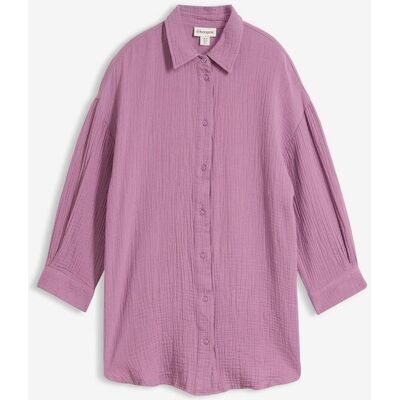 bonprix Skjortblus i muslin av bomull bonprix Skjortblus i muslin av bomull
