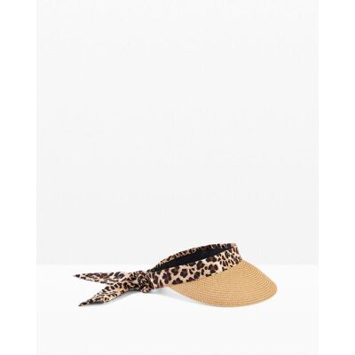 bonprix Solskärm med leopardmönstrat band bonprix Solskärm med leopardmönstrat band