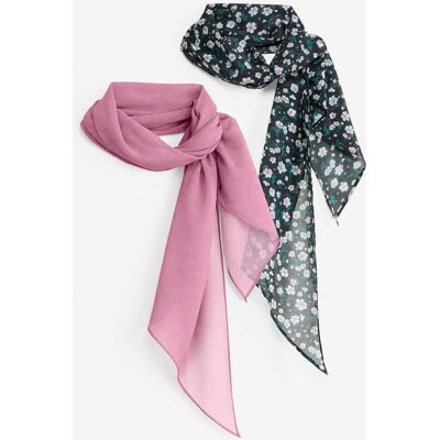 bonprix Blommig scarf (2-pack) bonprix Blommig scarf (2-pack)