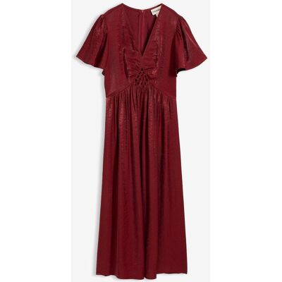 bonprix Mellanlång klänning i skimrande satin bonprix Mellanlång klänning i skimrande satin
