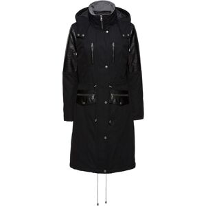 bonprix Lång parkas med infällningar i skinnimitation bonprix Lång parkas med infällningar i skinnimitation