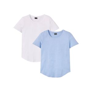 bonprix T-shirt i slubgarn, smal passform (2-pack)