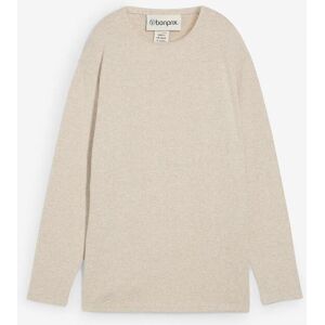 bonprix Lång sweatshirt med stickad look bonprix Lång sweatshirt med stickad look