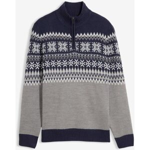 bonprix Lusemönstrad tröja med krage och dragkedja bonprix Lusemönstrad tröja med krage och dragkedja