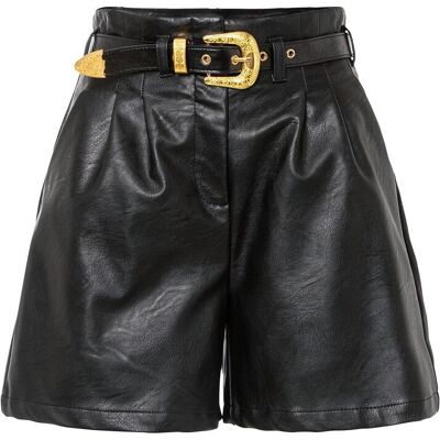 bonprix Shorts i skinnimitation med skärp bonprix Shorts i skinnimitation med skärp