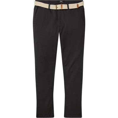 bonprix Stretchiga chinos med bekvämt snitt och skärp, normal passform, raka ben bonprix Stretchiga chinos med bekvämt snitt och skärp, normal passform, raka ben