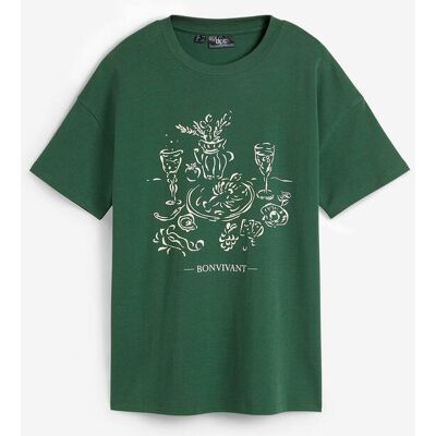 bonprix T-shirt med tryck, ekologisk bomull bonprix T-shirt med tryck, ekologisk bomull