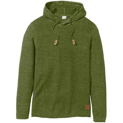 bonprix Finstickad tröja med huva bomullsmix bonprix Finstickad tröja med huva bomullsmix