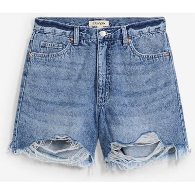 bonprix Jeansshorts med stretch och hög midja bonprix Jeansshorts med stretch och hög midja