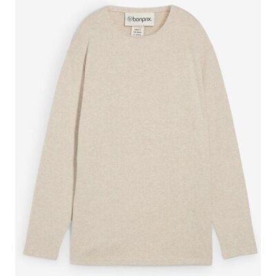 bonprix Lång sweatshirt med stickad look bonprix Lång sweatshirt med stickad look