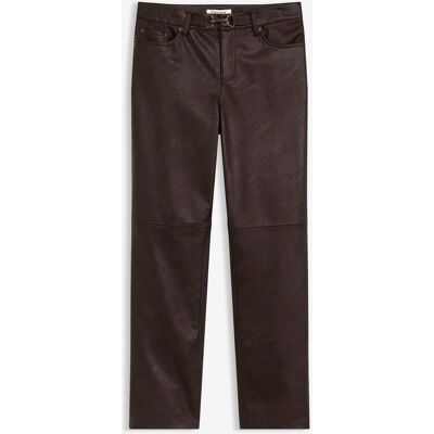 bonprix Byxa i skinnimitation med used-look bonprix Byxa i skinnimitation med used-look
