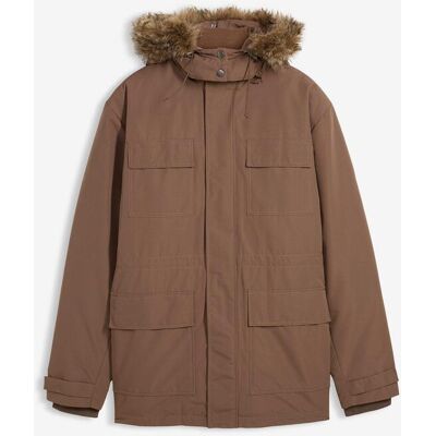 bonprix Vadderad parkas med fleecefoder och avtagar huva bonprix Vadderad parkas med fleecefoder och avtagar huva
