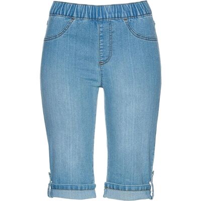 bonprix Jeansbermudas med resårmidja bonprix Jeansbermudas med resårmidja
