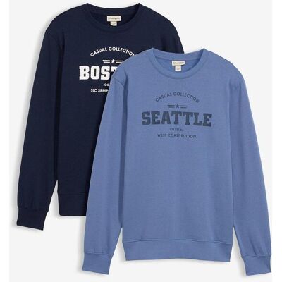 bonprix Sweatshirt av ekologisk bomull (2-pack) bonprix Sweatshirt av ekologisk bomull (2-pack)