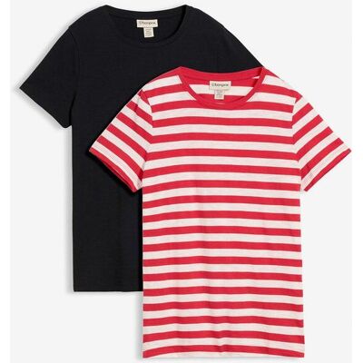 bonprix T-shirt med rund halsringning (2-pack) bonprix T-shirt med rund halsringning (2-pack)