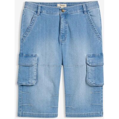 bonprix Tunna jeansshorts i cargomodell med resårmidja, Regular Fit bonprix Tunna jeansshorts i cargomodell med resårmidja, Regular Fit