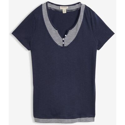bonprix T-shirt med 2-i-1-look, ekologisk bomull bonprix T-shirt med 2-i-1-look, ekologisk bomull