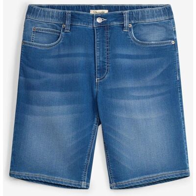bonprix Jeansshorts i sweatshirtmaterial med resårlinning Regular Fit bonprix Jeansshorts i sweatshirtmaterial med resårlinning Regular Fit