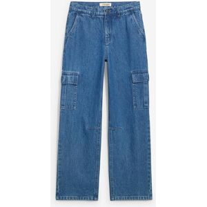 bonprix Loose Fit Cargo Jeans med justerbar midja, Straight bonprix Loose Fit Cargo Jeans med justerbar midja, Straight