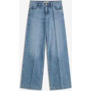 bonprix Jeans med vida ben, Mid Waist, Low Stretch Full Length bonprix Jeans med vida ben, Mid Waist, Low Stretch Full Length
