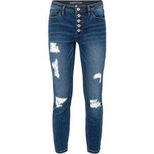 bonprix Korta stuprörsjeans med destroyed-look bonprix Korta stuprörsjeans med destroyed-look