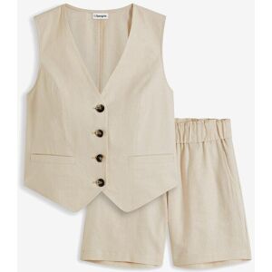 bonprix Väst och shorts i linneblandning bonprix Väst och shorts i linneblandning