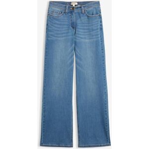 bonprix Wide Leg Jeans Mid Waist, med bekväm midja bonprix Wide Leg Jeans Mid Waist, med bekväm midja