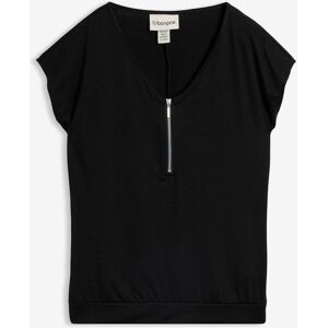 bonprix Kortärmad topp med dragkedja bonprix Kortärmad topp med dragkedja