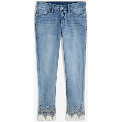 bonprix Skinny Jeans med spets, cropped bonprix Skinny Jeans med spets, cropped