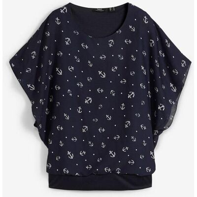 bonprix Kortärmad blus i georgette bonprix Kortärmad blus i georgette