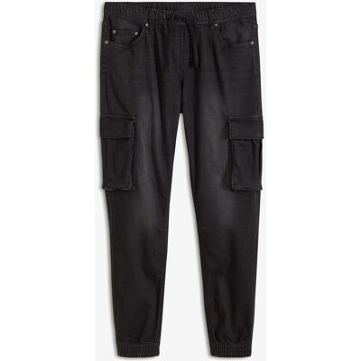 bonprix Slim Fit Cargo-jeans av joggermaterial med resårmidja, Straight bonprix Slim Fit Cargo-jeans av joggermaterial med resårmidja, Straight