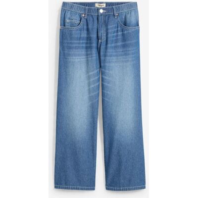 bonprix Straight Jeans Mid Waist med bekväm midja, cropped bonprix Straight Jeans Mid Waist med bekväm midja, cropped