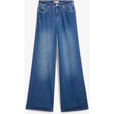 bonprix Wide Leg Jeans High Waist, Full Length, med bekväm midja bonprix Wide Leg Jeans High Waist, Full Length, med bekväm midja