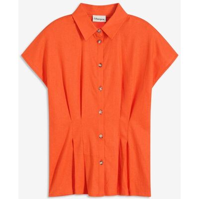 bonprix Kortärmad blus av luftig linnemix bonprix Kortärmad blus av luftig linnemix