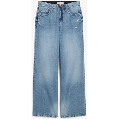 bonprix Wide Leg Jeans Mid Waist, Low Stretch bonprix Wide Leg Jeans Mid Waist, Low Stretch