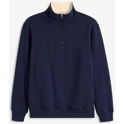 bonprix Varmt fodrad sweatshirt med krage och kort dragkedja bonprix Varmt fodrad sweatshirt med krage och kort dragkedja