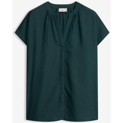 bonprix Kortärmad blus med dold knappslå bonprix Kortärmad blus med dold knappslå