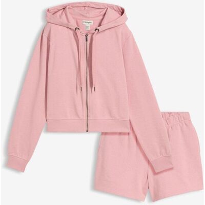 bonprix Munkjacka och shorts i sweatshirtmaterial av ekologisk bomull (2 delar) bonprix Munkjacka och shorts i sweatshirtmaterial av ekologisk bomull (2 delar)