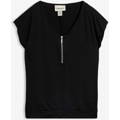 bonprix Kortärmad topp med dragkedja bonprix Kortärmad topp med dragkedja