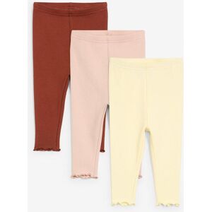 bonprix Ribbstickade leggings i ekologisk bomull med volanger (3-pack) bonprix Ribbstickade leggings i ekologisk bomull med volanger (3-pack)